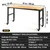 VEVOR Delovna miza O6120L 155x51x80-105 cm rjava