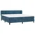 Vidaxl Box spring postelja z vzmetnico temno modra 160x200 cm žamet