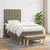 Vidaxl Box spring postelja z vzmetnico taupe 100x200 cm blago