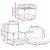 Set vanjskih sofa s jastukom 5 pcs Bijela i svjetlosiva
