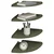 Lebdeća polica s policom 4 pcs Maslinovo zelena 30 x 30 x 2 cm