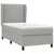 Vidaxl Box spring postelja z vzmetnico svetlo siv 100x200 cm blago