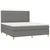 Vidaxl Box spring postelja z vzmetnico LED temno siva 160x200 cm blago