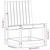 Vidaxl Vrtni stol bel 50,5x55x77 cm trdna borovina