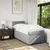Vidaxl Box spring postelja z vzmetnico svetlo siva 90x190 cm blago