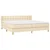 Vidaxl Box spring postelja z vzmetnico krem 200x200 cm blago