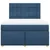 Vidaxl Box spring postelja z vzmetnico modra 140x200 cm blago