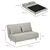 Homestar Sofa postelja 141x90x81 cm siva