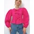 Trend Alacati Stili Ženska bluza dugih rukava Alc-X13375, Okrugli izrez, Ciklama