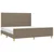 Vidaxl Posteljni okvir brez vzmetnice taupe 160x200 cm blago
