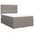 Vidaxl Box spring postelja z vzmetnico taupe 140x200 cm blago