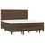 Vidaxl Box spring postelja z vzmetnico temno rjav 200x200 cm blago