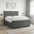 vidaXL Postelja boxspring z vzmetnico Temno siva 140 x 200 cm Blago