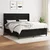 Vidaxl Box spring postelja z vzmetnico črna 180x200 cm blago