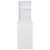 Vidaxl Barska miza z omarico bela 115x59x200 cm