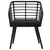 3-dijelni bistro set od poliratana crni