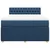 Vidaxl Box spring postelja z vzmetnico modra 140x190 cm blago