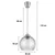 Brilagi - LED luster na sajli R GLASS 1xE27/60W/230V O 25 cm srebrna/zadimljeno-siva
