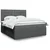 Vidaxl Box spring postelja z vzmetnico temno siva 180x200 cm blago