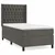 vidaXL Box spring postelja z vzmetnico temno siv 90x190 cm žamet