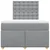 Vidaxl Boxspring postelja z vzmetnico svetlo siva 120x190 cm blago