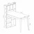 Hanah Home radni sto Calvia, 120 cm, beli / orah