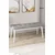 Hanah Home klupa Arwen Bench, 105 cm, siva / bela