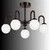 Opviq luster Loop-20452-F, 5 × E27, tamnobraon