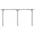 Vrtna pergola siva 400 x 40 x 205 cm od impregnirane borovine