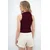 Trend Alacati Stili Ženska bluza bez rukava Alc-X13914, Zip kragna, Bordo
