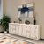 Hanah Home Konzolni sto Tean, 150x75x35 cm, Belo-srebrne boje
