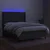 Vidaxl Box spring postelja z vzmetnico LED temno siva 140x200 cm blago