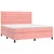 Vidaxl Box spring postelja z vzmetnico roza 180x200 cm žamet