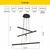 OPVIQ LED visilica L1244 Black