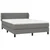 Vidaxl Box spring posteljni z vzmetnico temno siv 140x190 cm blago