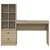Stol s ladicama s policom s pohranom 2 pcs Sonoma hrast