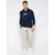 LACOSTE Pletena jopa, modra