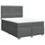 Vidaxl Box spring postelja z vzmetnico temno siva 160x200 cm blago