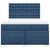 Vidaxl Box spring postelja z vzmetnico modra 140x200 cm blago