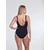SUNFLAIR Enodelne kopalke temno modra/bela