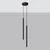 Sollux SL.1304 - Luster na sajli PASTELO, 2xG9/8W/230V, crne boje
