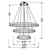 Lune Visilica Trostruki 60W LED 4000K Hrom