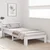vidaXL Bela lesena postelja Bela Les 75 x 190 cm Preprosta