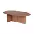 Nordure Klub sto Orba, 120x40x65 cm, Braon