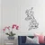 WallXpert metalni zidni ukras 5295, geometrijska mapa Velike Britanije, 36 x 60 cm, crni