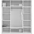 Garderobna omara z ogledalom Paris 160 cm - bela