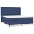 Vidaxl Box spring postelja z vzmetnico modra 160x200 cm blago
