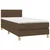 Vidaxl Box spring postelja z vzmetnico temno rjava 90x200 cm blago