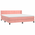 shumee Box spring postelja z vzmetnico roza 180x200 cm žamet