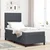 LED Box Spring Krevet Tamno siva i bijela 90 x 200 cm
